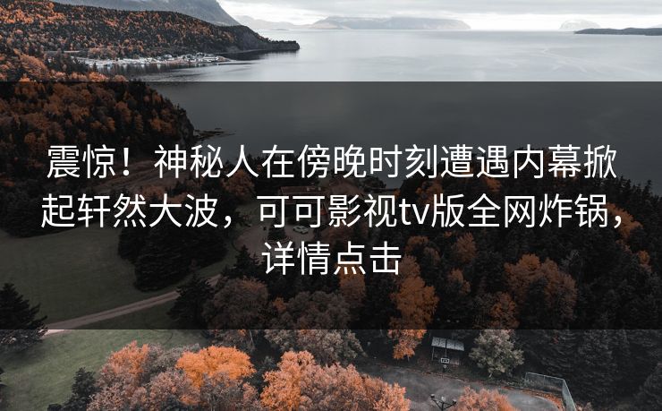 震惊!神秘人在傍晚时刻遭遇内幕掀起轩然大波,可可影视tv版全网炸锅,详情点击 震惊!神秘人在傍晚时刻遭遇内幕掀起轩然大波,可可影视tv版全网炸锅,详情点击